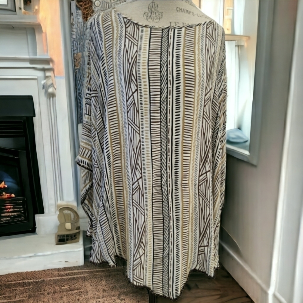 Context 100% Silk Poncho - Size 1X